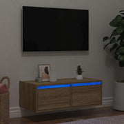 TV ormarić s LED svjetlima boja hrasta sonome 75x35,5x25 cm
