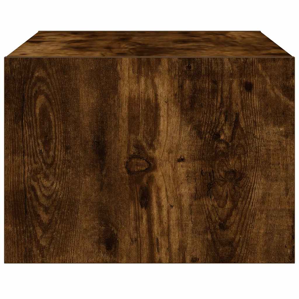 TV ormarić s LED svjetlima boja dimljenog hrasta 75x35,5x25 cm