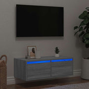 TV ormarić s LED svjetlima boja hrasta sonome 75x35,5x25 cm