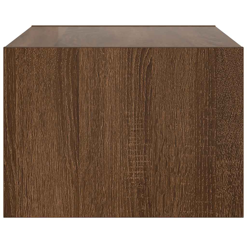 TV ormarić s LED svjetlima boja smeđeg hrasta 75x35,5x25 cm