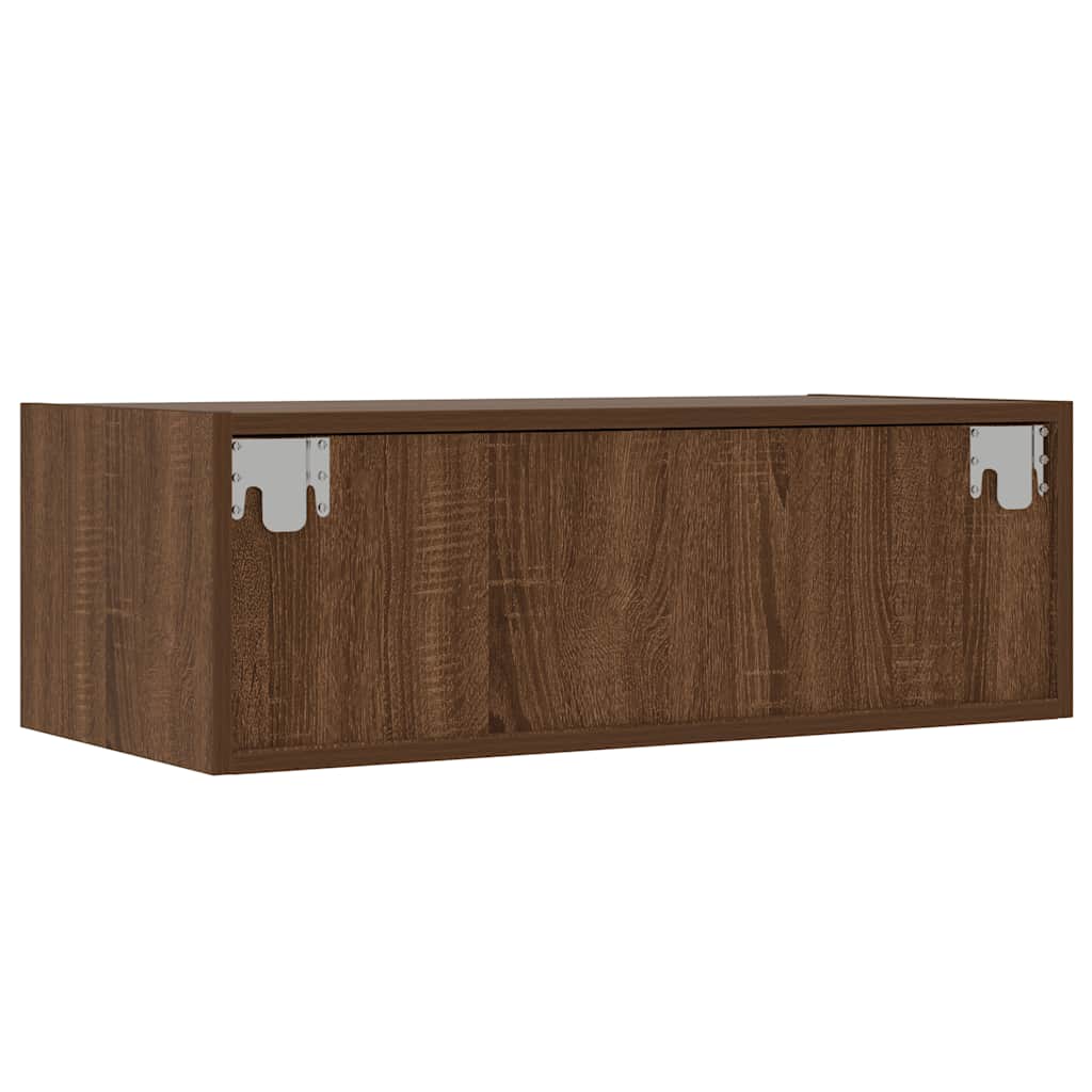 TV ormarić s LED svjetlima boja smeđeg hrasta 75x35,5x25 cm