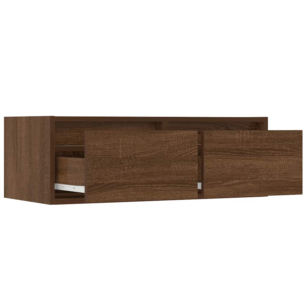 TV ormarić s LED svjetlima boja smeđeg hrasta 75x35,5x25 cm