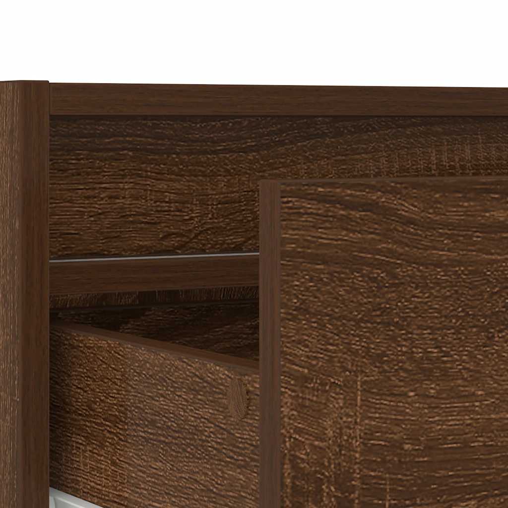 TV ormarić s LED svjetlima boja smeđeg hrasta 75x35,5x25 cm