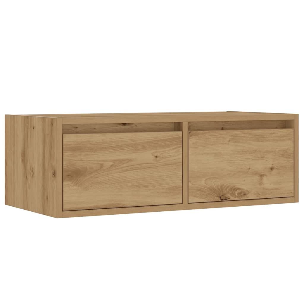 TV ormarić s LED svjetlima boja artisan hrasta 75x35,5x25 cm