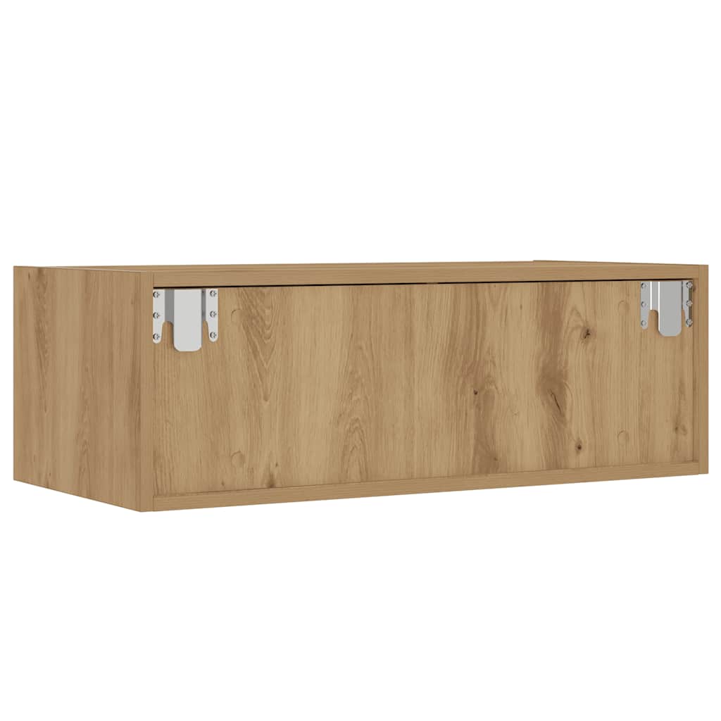 TV ormarić s LED svjetlima boja artisan hrasta 75x35,5x25 cm