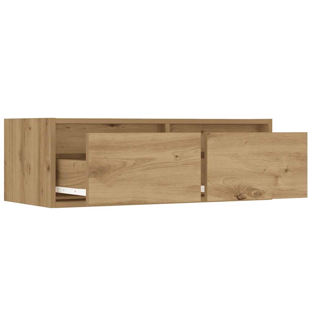 TV ormarić s LED svjetlima boja artisan hrasta 75x35,5x25 cm