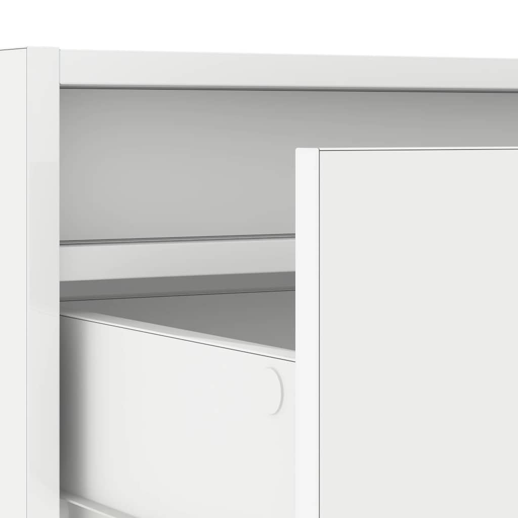 TV ormarić s LED svjetlima bijeli 100X35,5x25 cm