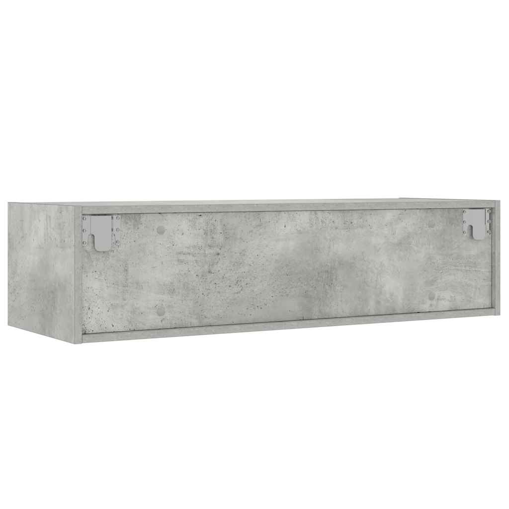 TV ormarić s LED svjetlima siva boja betona 100X35,5x25 cm