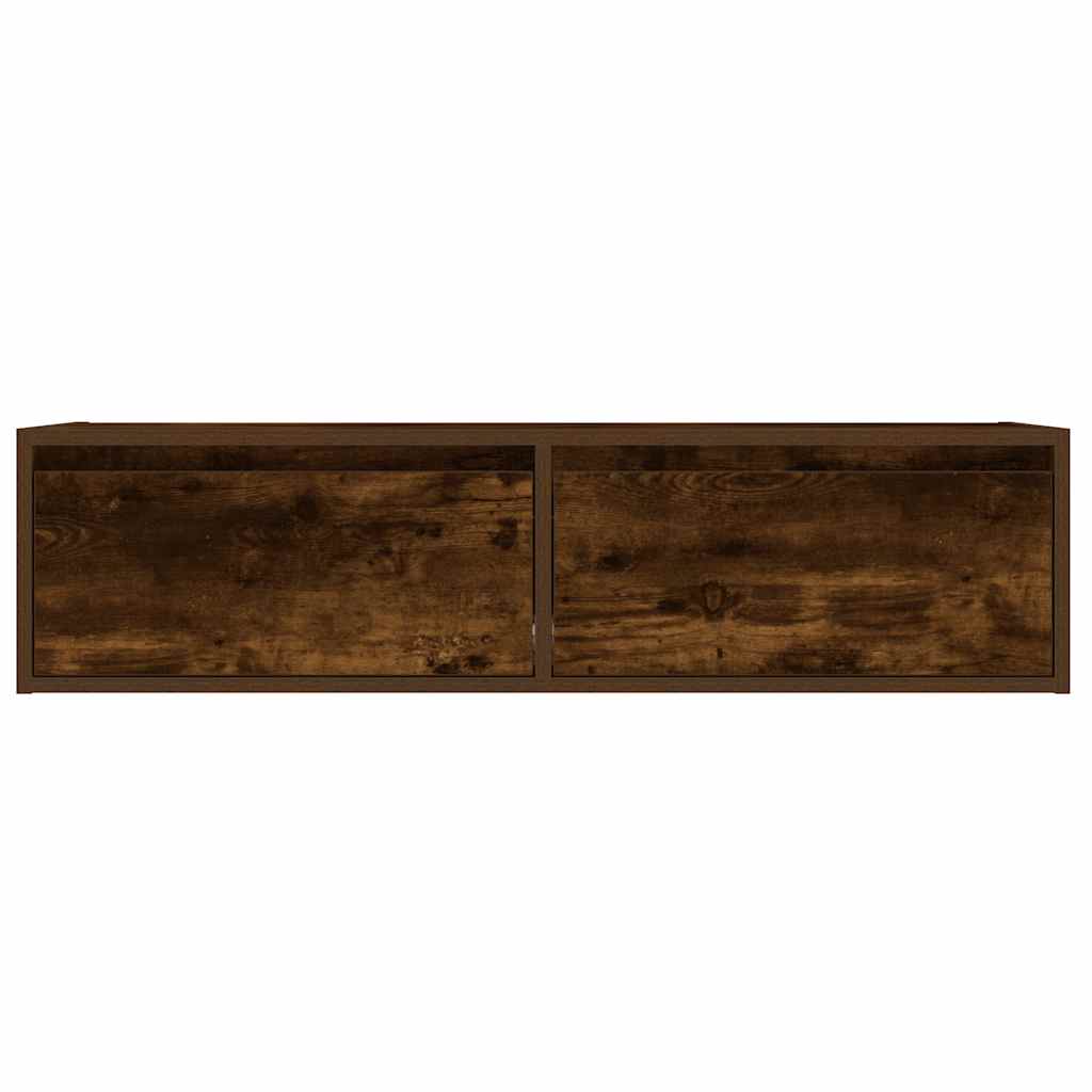 TV ormarić s LED svjetlima boja dimljenog hrasta 100X35,5x25 cm