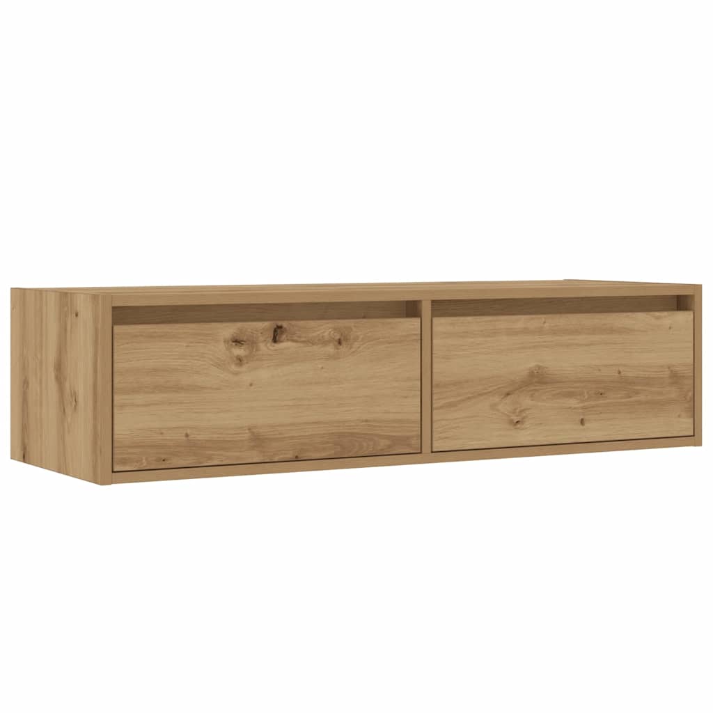 TV ormarić s LED svjetlima boja artisan hrasta 100X35,5x25 cm