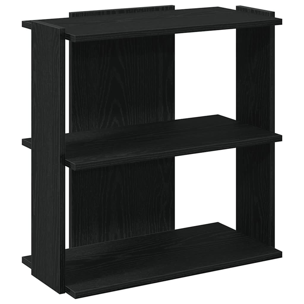 Regal za knjige s 3 razine crni 60x30x60 cm konstruirano drvo