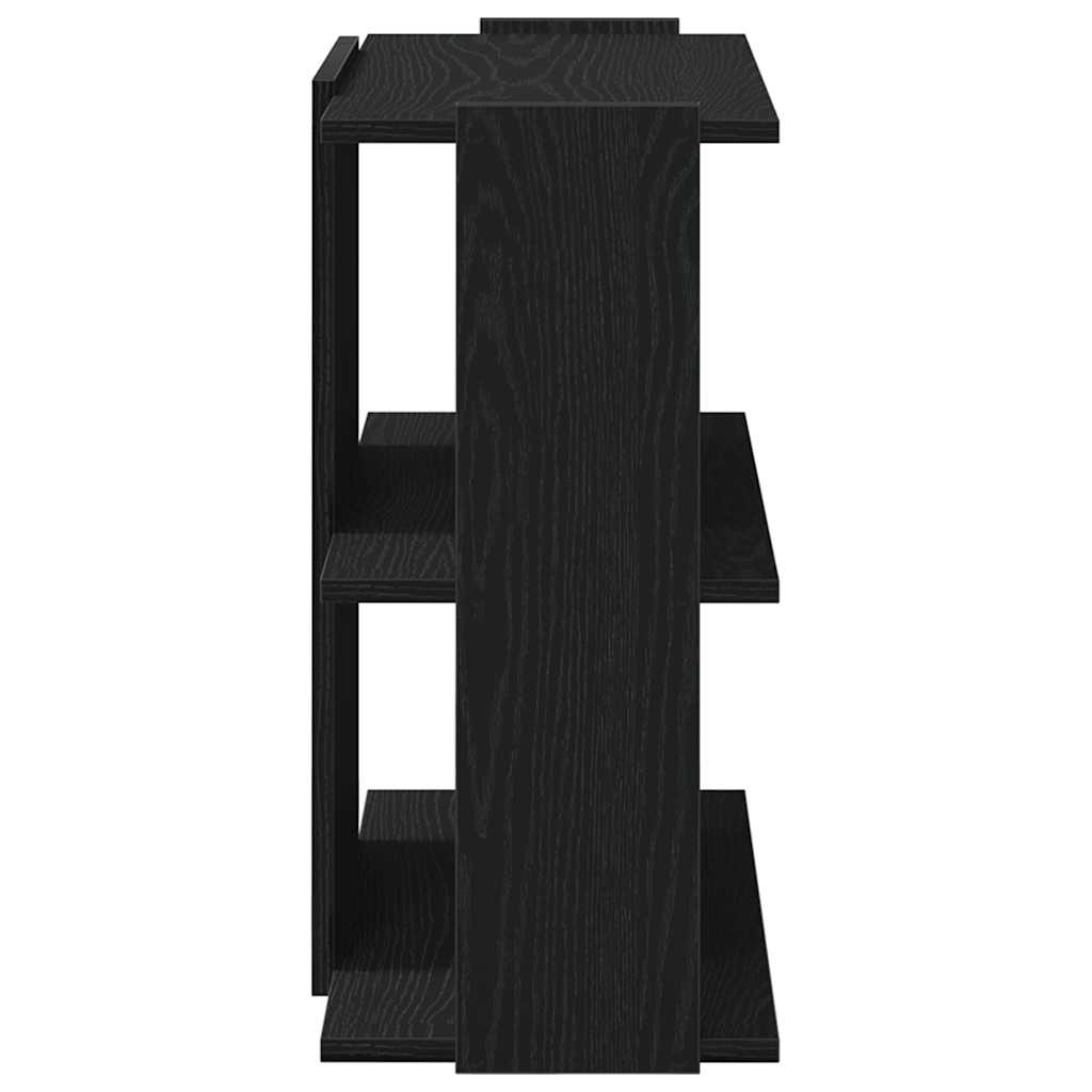 Regal za knjige s 3 razine crni 60x30x60 cm konstruirano drvo