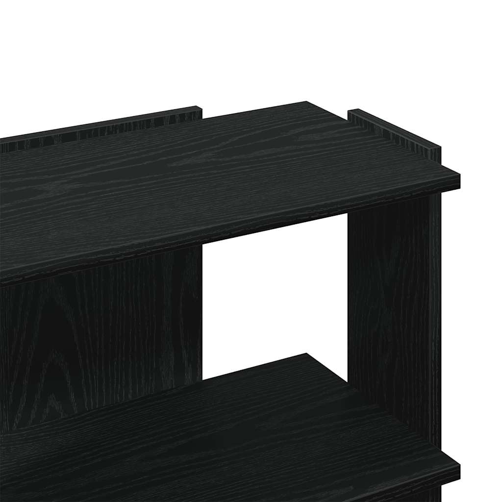 Regal za knjige s 3 razine crni 60x30x60 cm konstruirano drvo