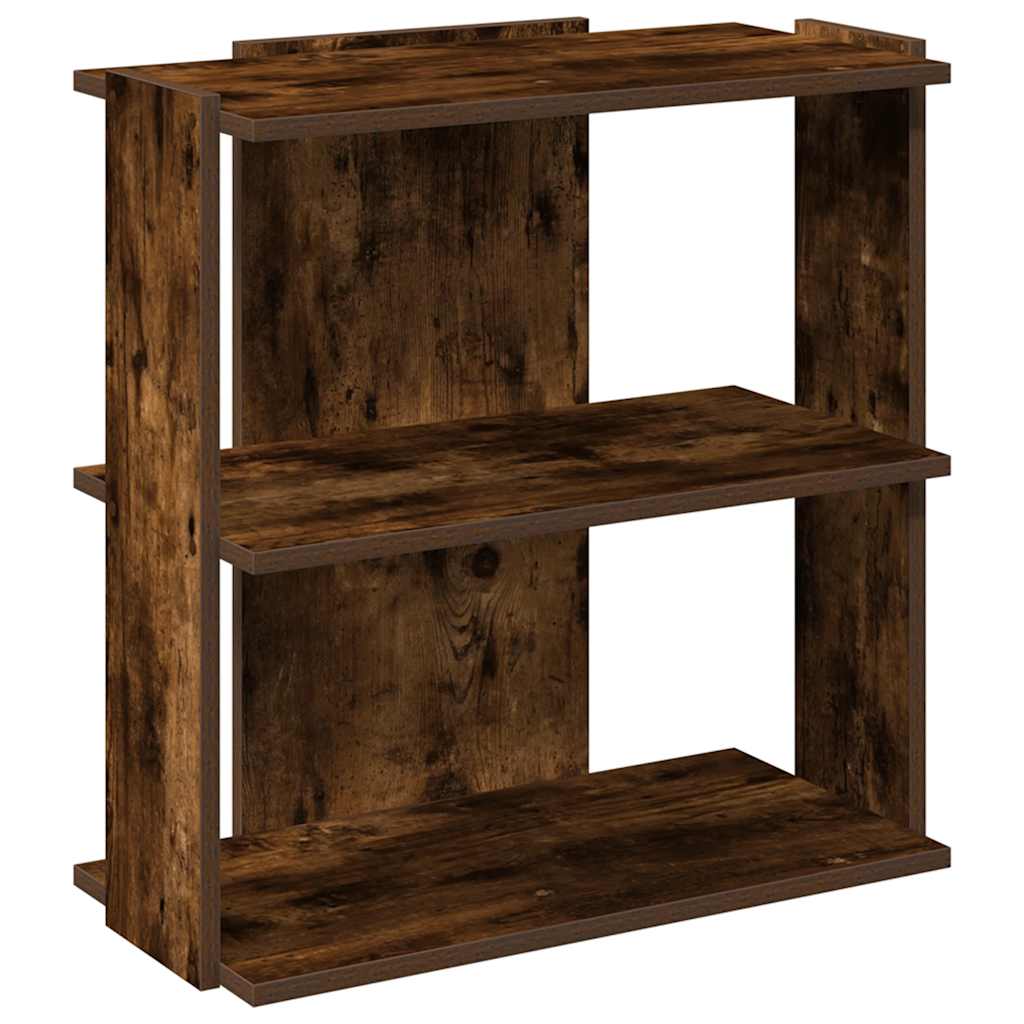 Regal za knjige s 3 razine boja hrasta 60x30x60 cm drveni
