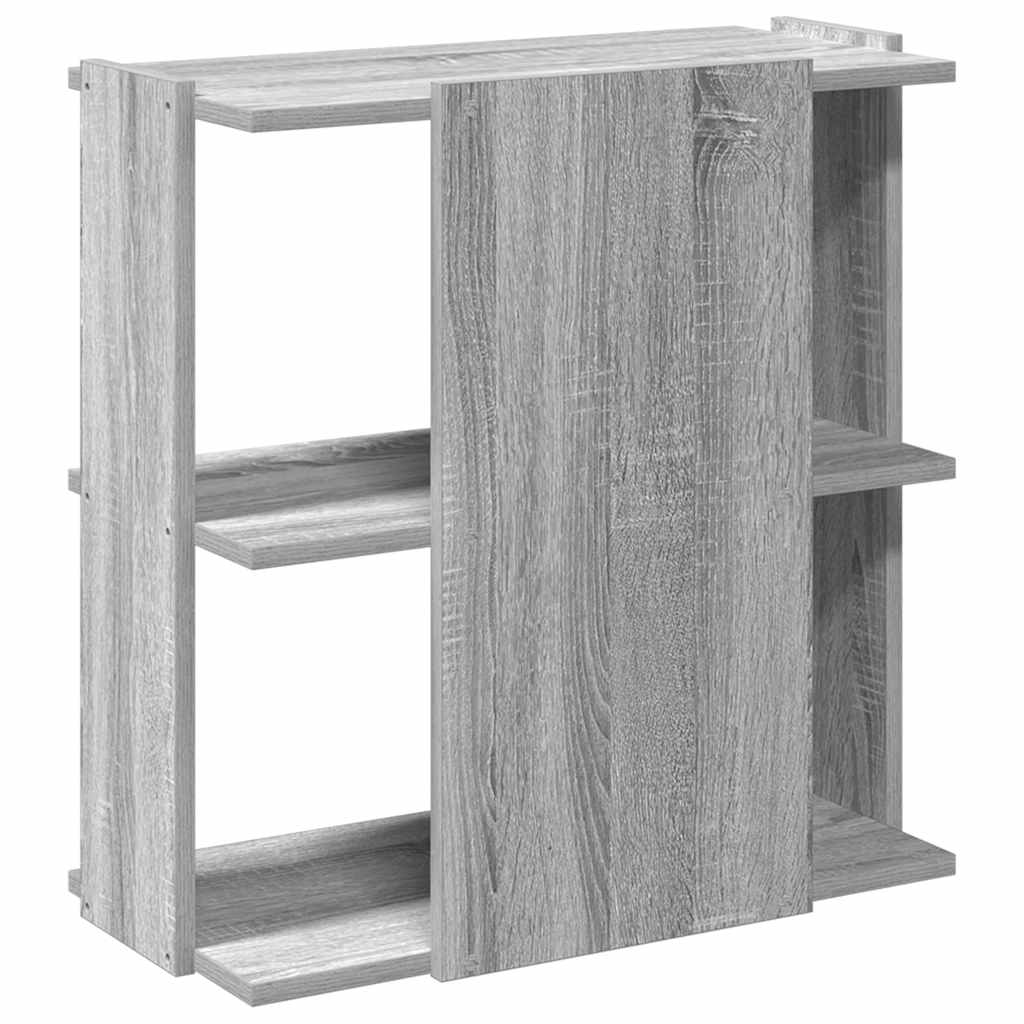 Regal za knjige s 3 razine siva boja hrasta 60x30x60 cm drveni