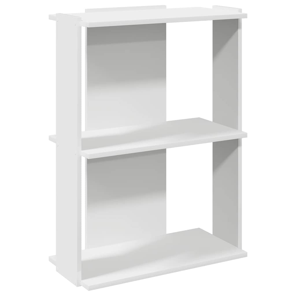 Regal za knjige s 3 razine bijeli 60x30x80 cm konstruirano drvo