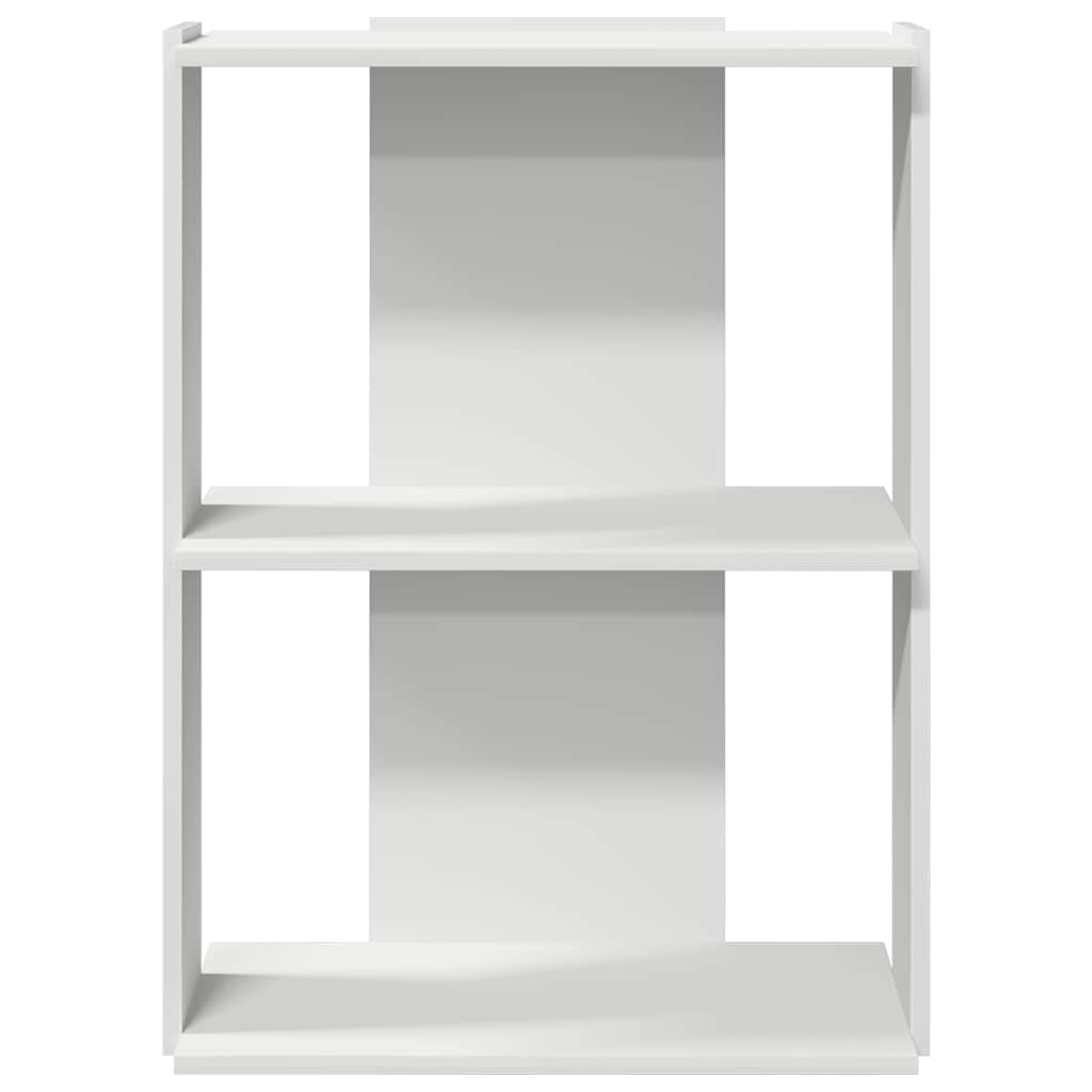 Regal za knjige s 3 razine bijeli 60x30x80 cm konstruirano drvo