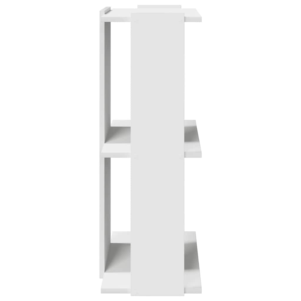 Regal za knjige s 3 razine bijeli 60x30x80 cm konstruirano drvo