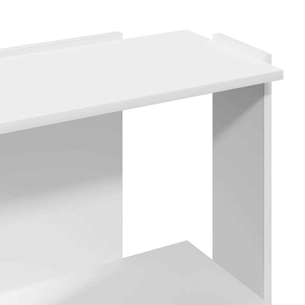 Regal za knjige s 3 razine bijeli 60x30x80 cm konstruirano drvo