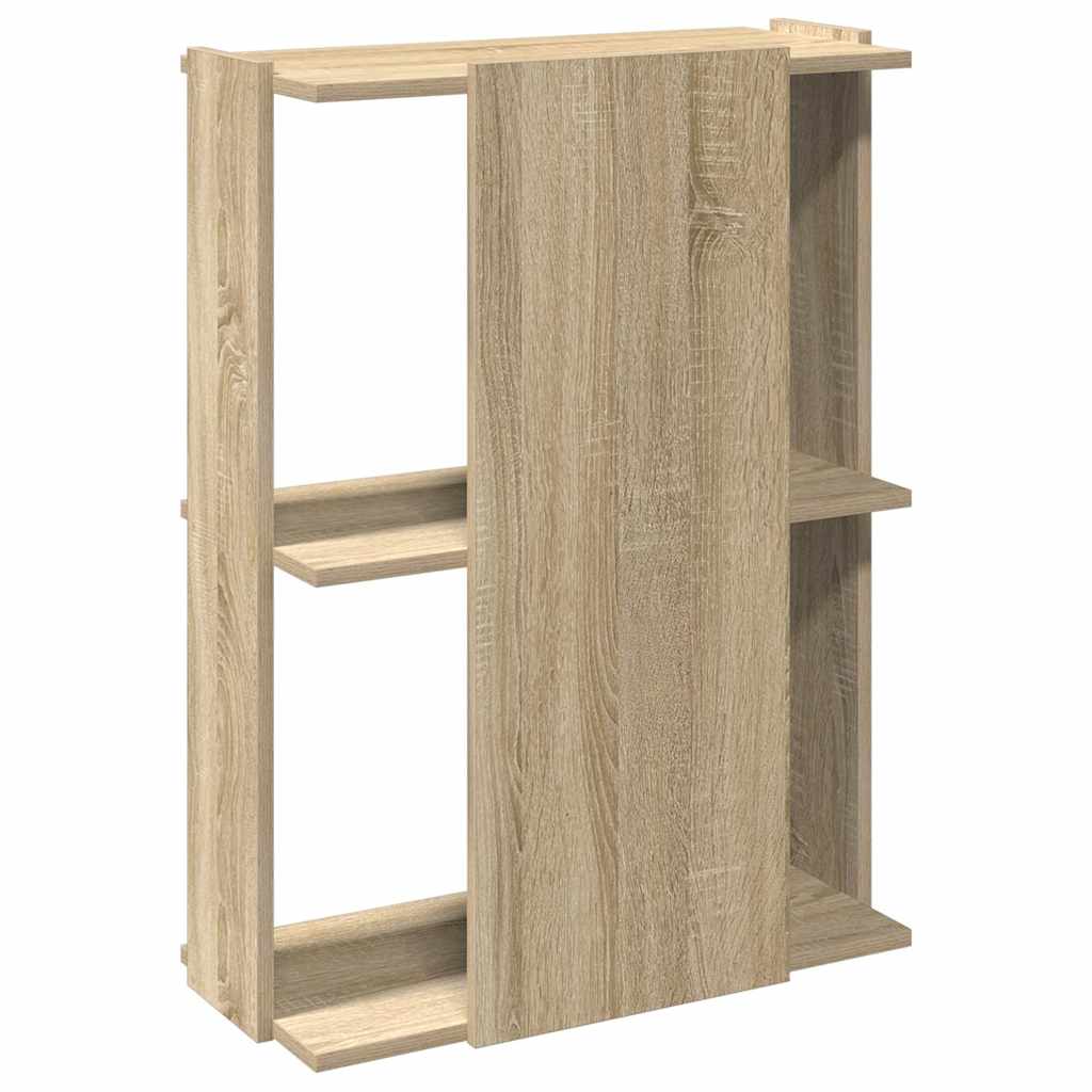 Regal za knjige s 3 razine boja hrasta 60x30x80 cm drveni