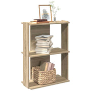 Regal za knjige s 3 razine boja hrasta 60x30x80 cm drveni
