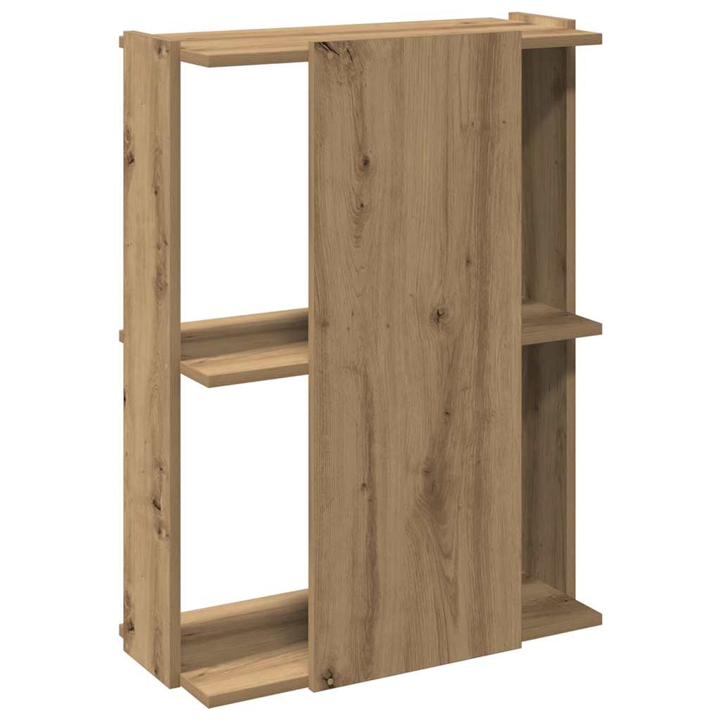 Regal za knjige s 3 razina boja hrasta 60x30x80 cm drveni