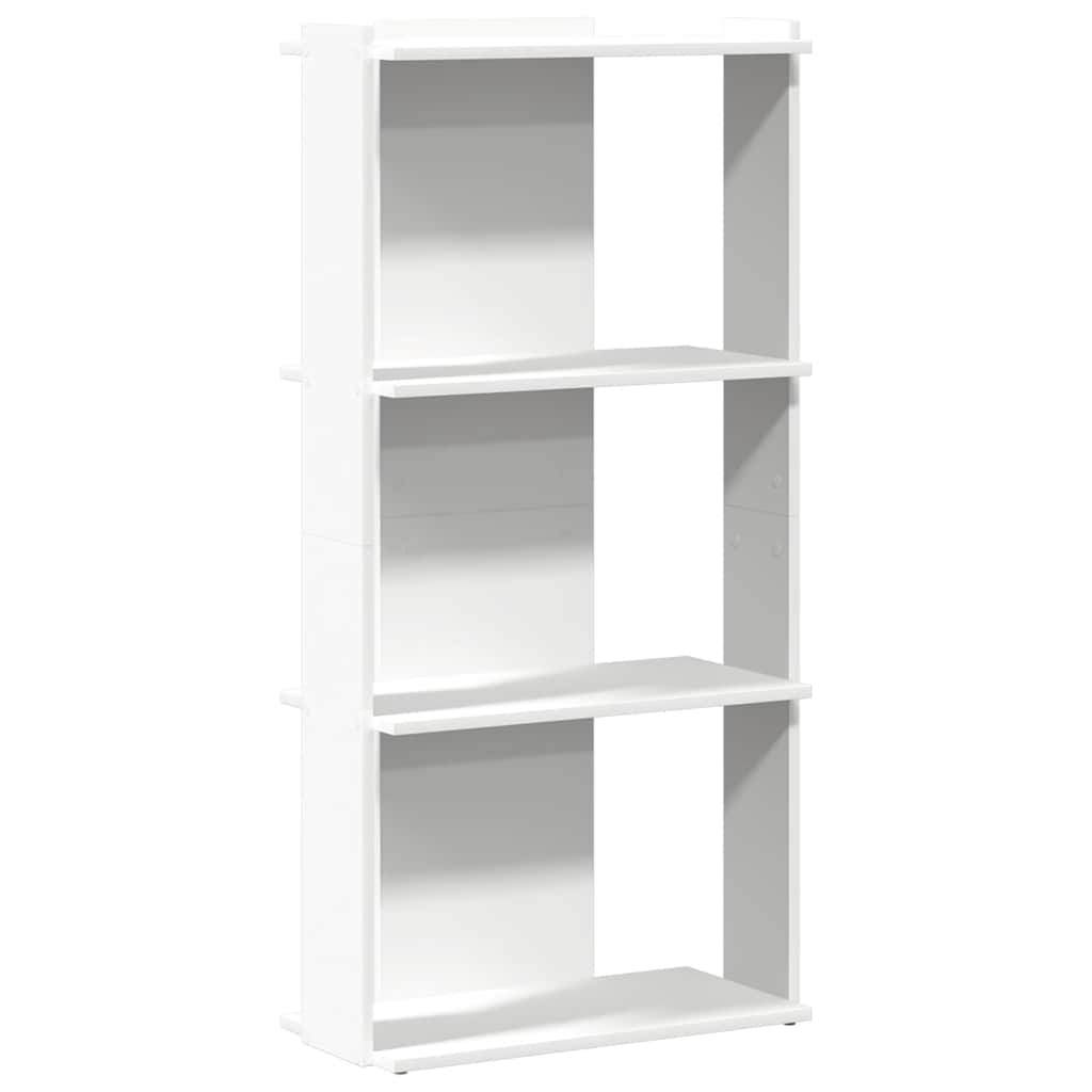 Regal za knjige s 3 razine bijeli 60x30x120cm konstruirano drvo