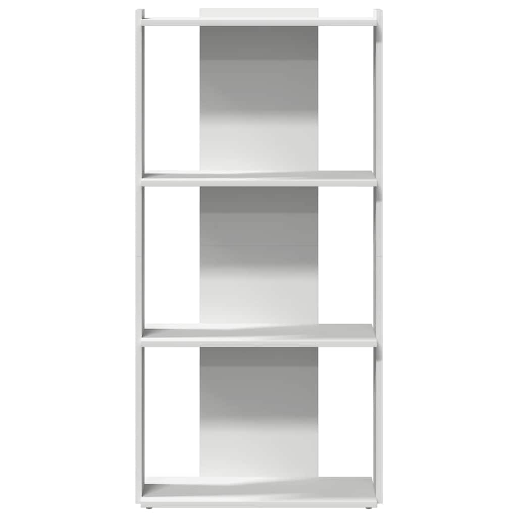 Regal za knjige s 3 razine bijeli 60x30x120cm konstruirano drvo