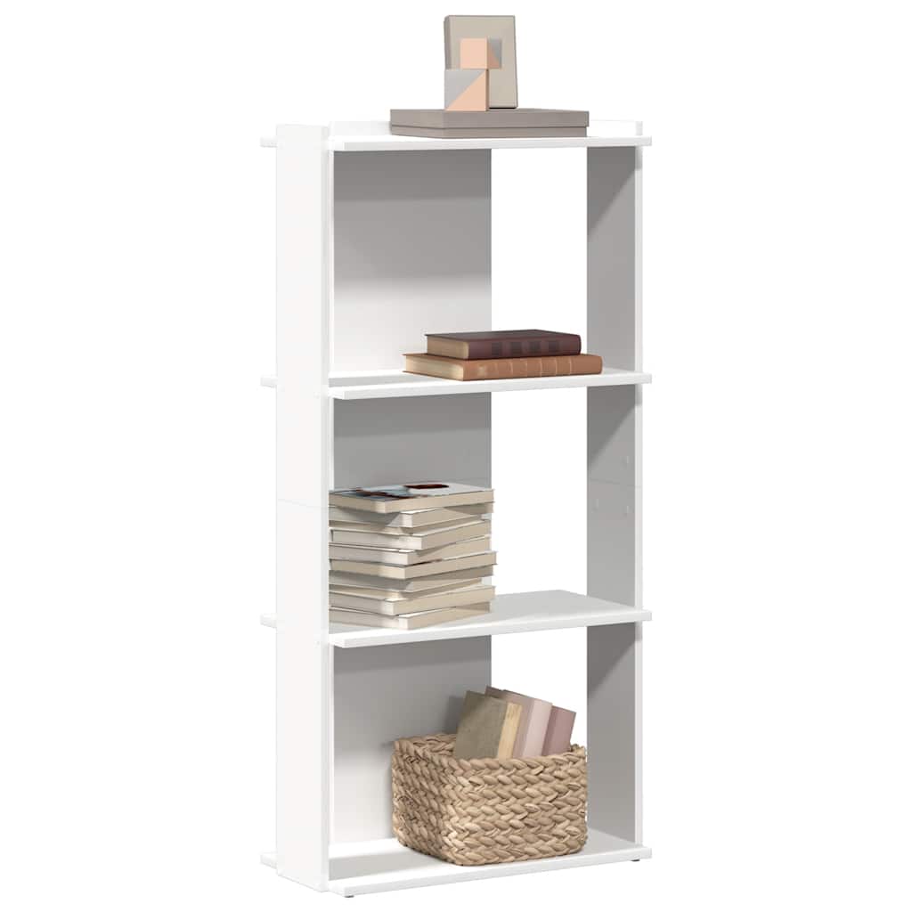 Regal za knjige s 3 razine bijeli 60x30x120cm konstruirano drvo