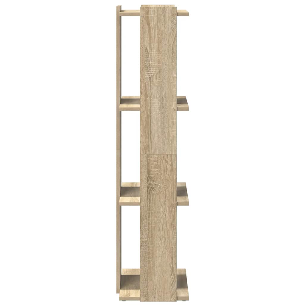 Regal za knjige s 3 razine boja hrasta 60x30x120 cm drveni