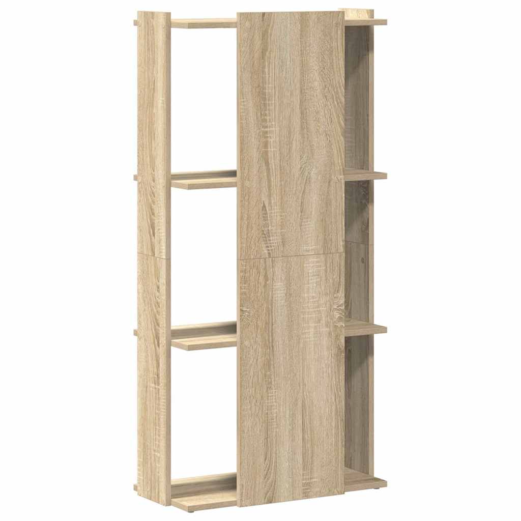 Regal za knjige s 3 razine boja hrasta 60x30x120 cm drveni