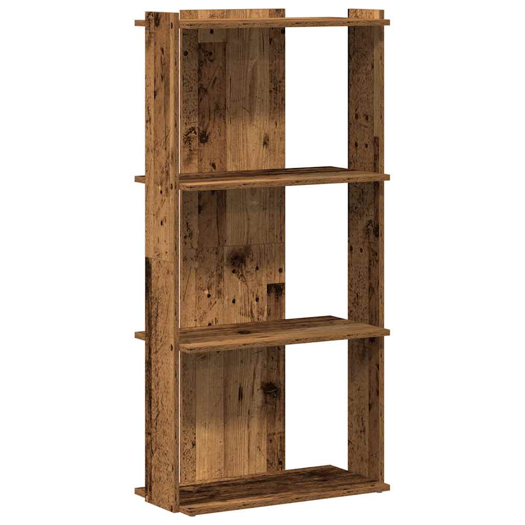 Regal za knjige s 3 razina boja staro drvo 60x30x120 cm drveni