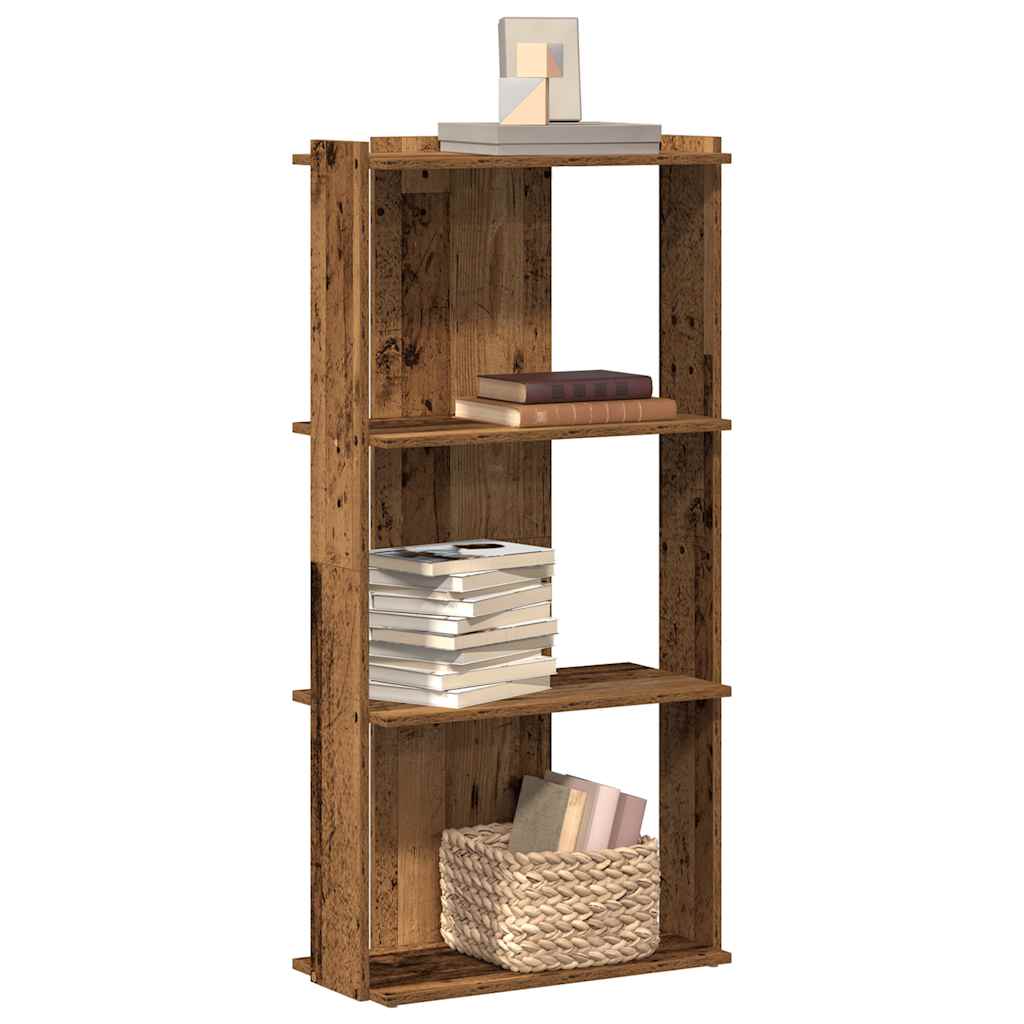 Regal za knjige s 3 razina boja staro drvo 60x30x120 cm drveni
