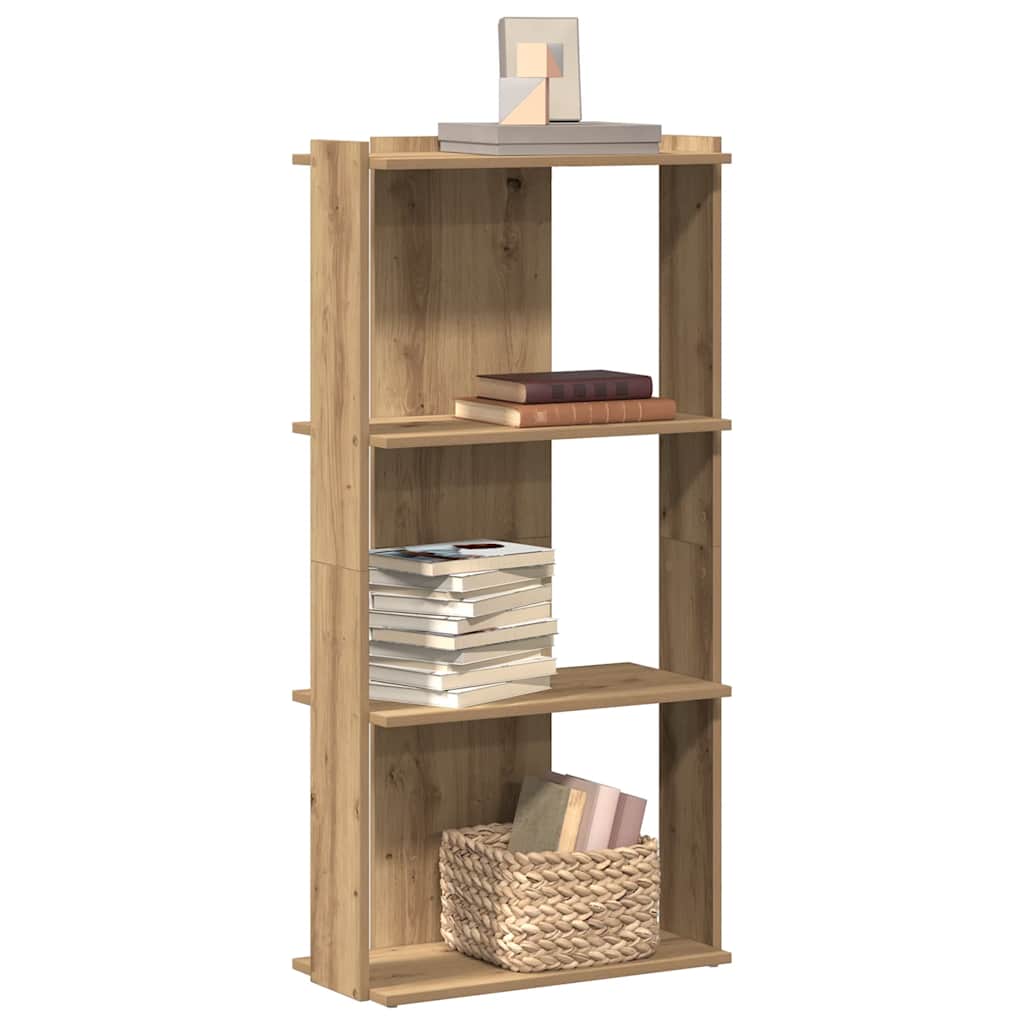 Regal za knjige s 3 razina boja hrasta 60x30x120 cm drveni