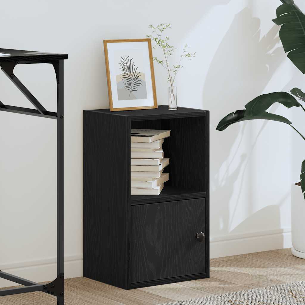 Regal za knjige crni hrasta 31x24x52 cm od konstruiranog drva