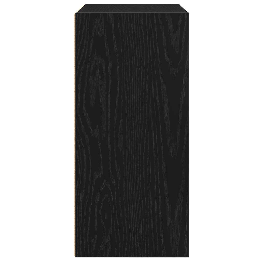 Regal za knjige crni hrasta 31x24x52 cm od konstruiranog drva
