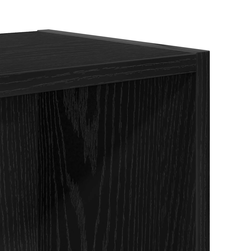 Regal za knjige crni hrasta 31x24x52 cm od konstruiranog drva