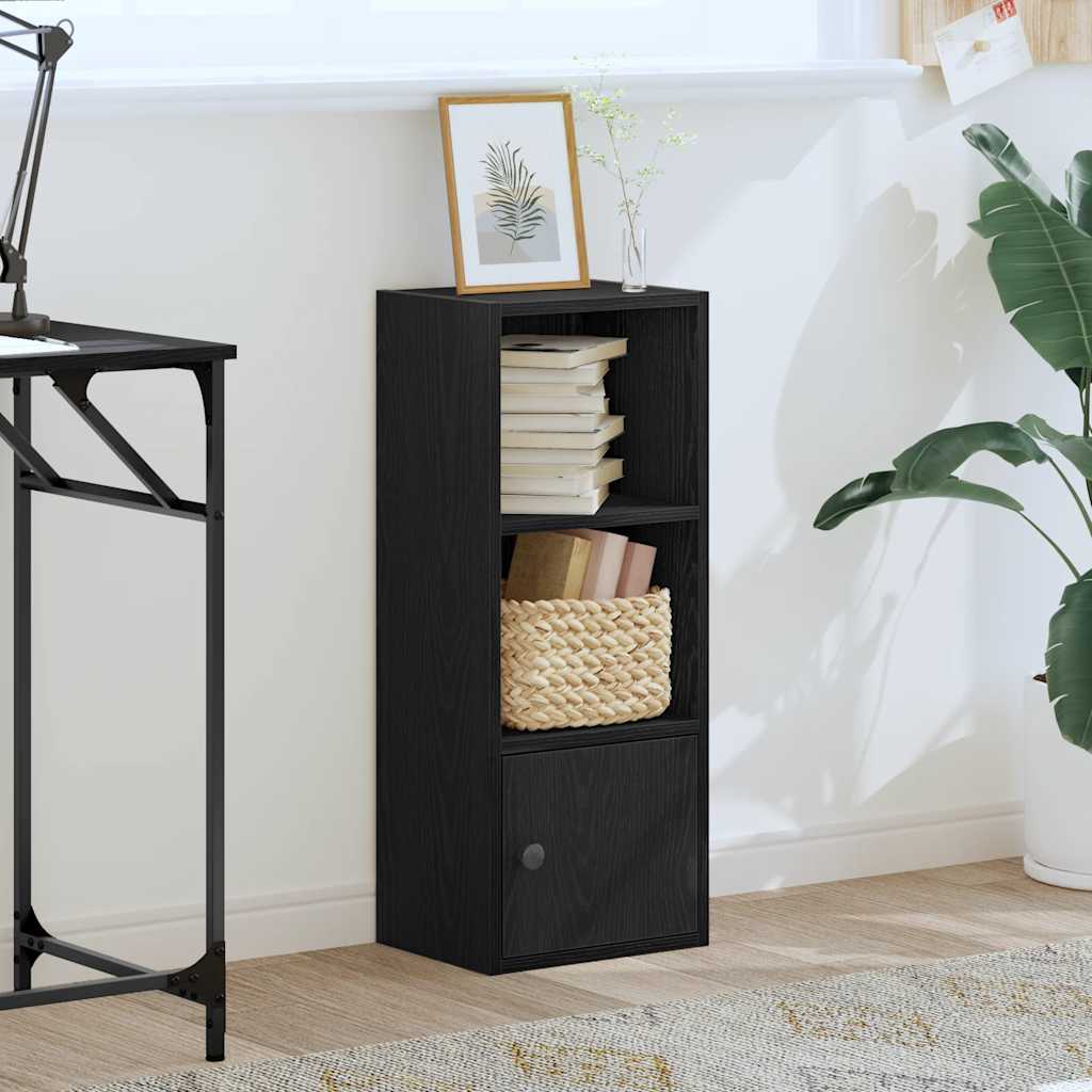 Regal za knjige crni hrasta 31x24x77 cm od konstruiranog drva