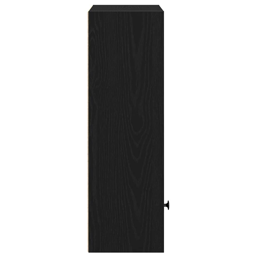 Regal za knjige crni hrasta 31x24x77 cm od konstruiranog drva