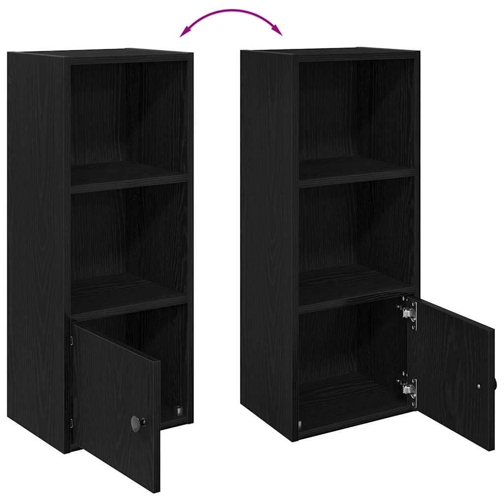 Regal za knjige crni hrasta 31x24x77 cm od konstruiranog drva