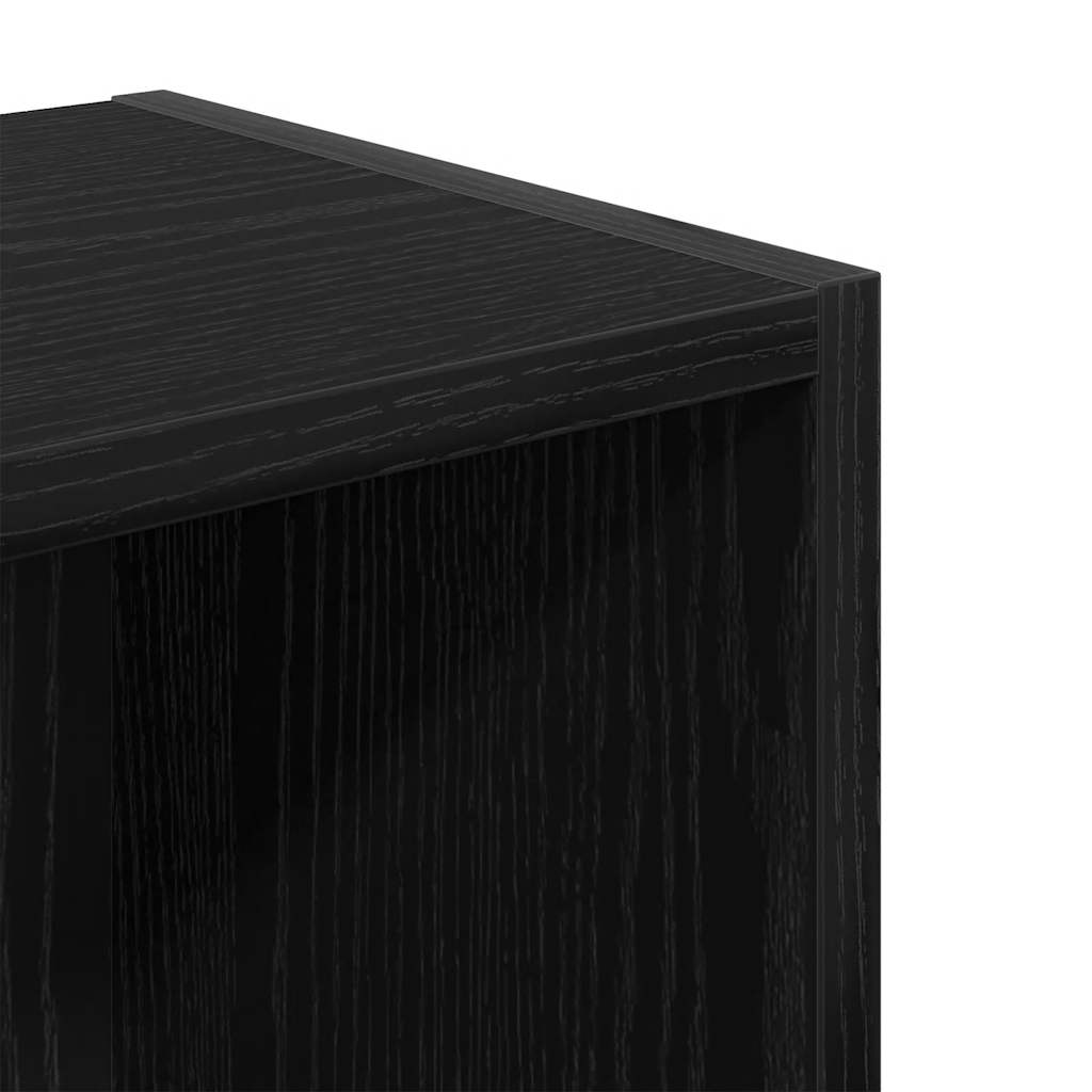 Regal za knjige crni hrasta 31x24x77 cm od konstruiranog drva