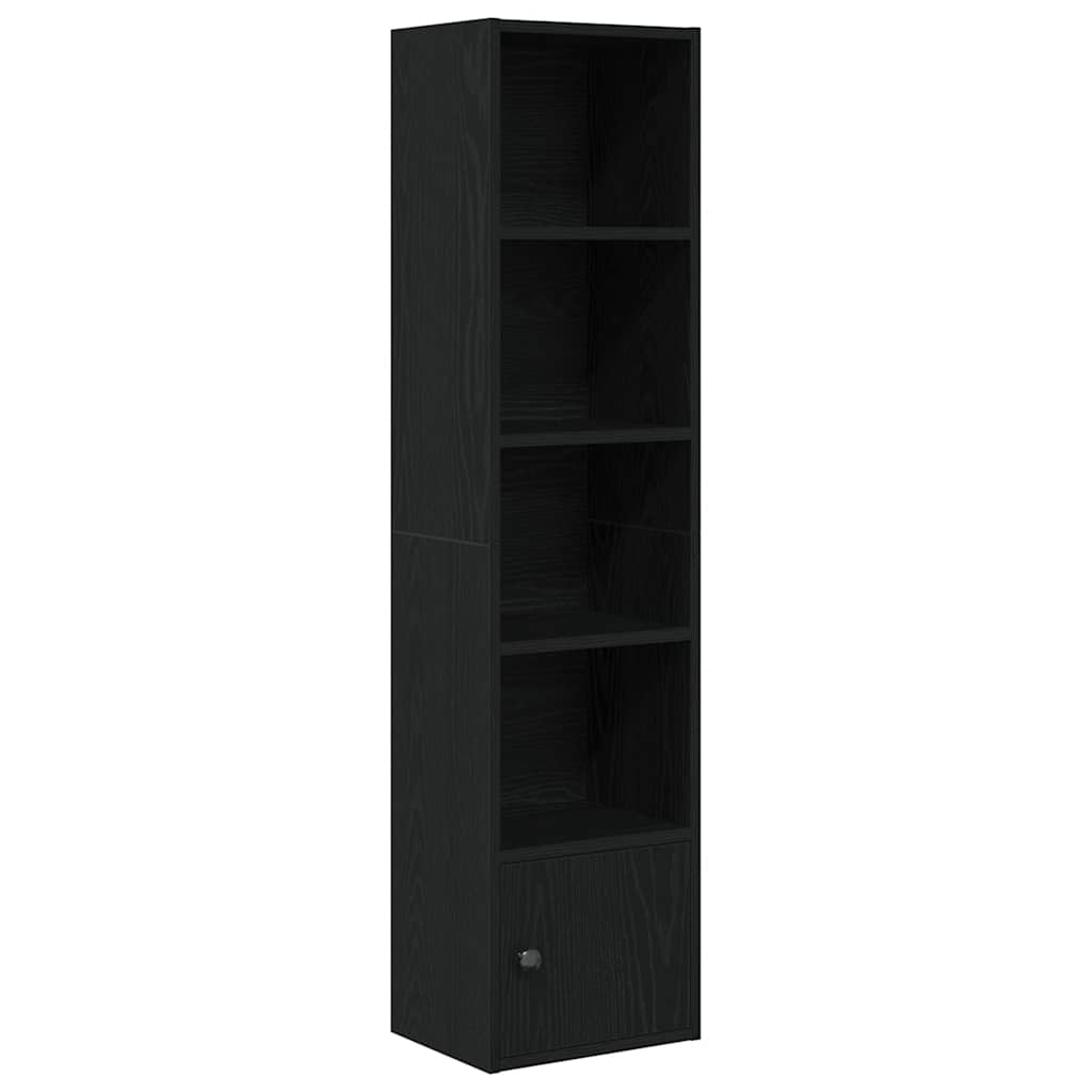 Regal za knjige crni hrasta 31x24x127 cm od konstruiranog drva