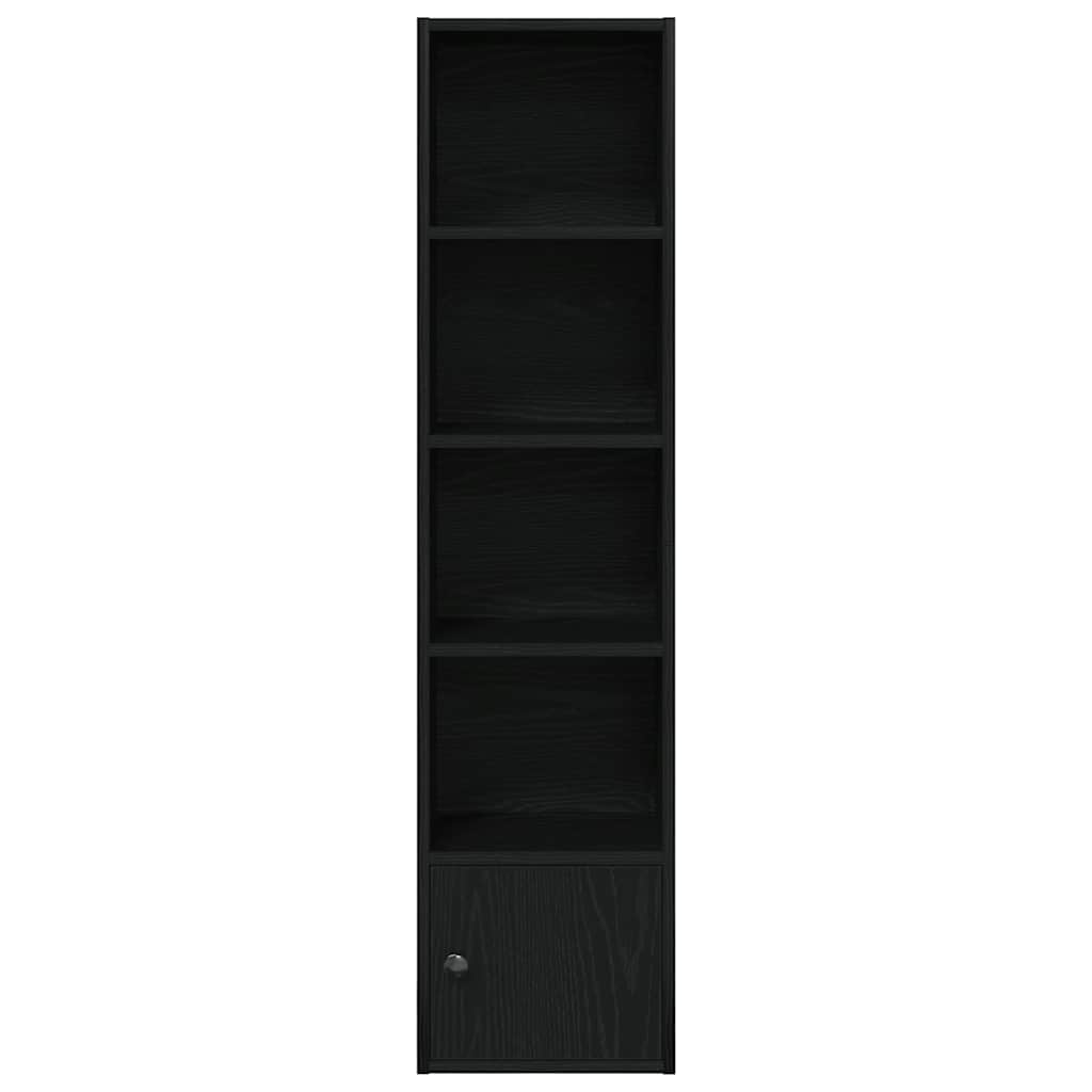 Regal za knjige crni hrasta 31x24x127 cm od konstruiranog drva