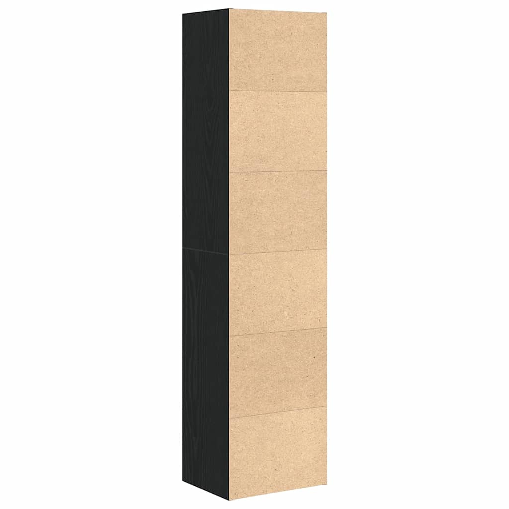Regal za knjige crni hrasta 31x24x127 cm od konstruiranog drva