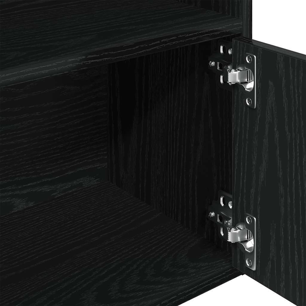 Regal za knjige crni hrasta 31x24x127 cm od konstruiranog drva