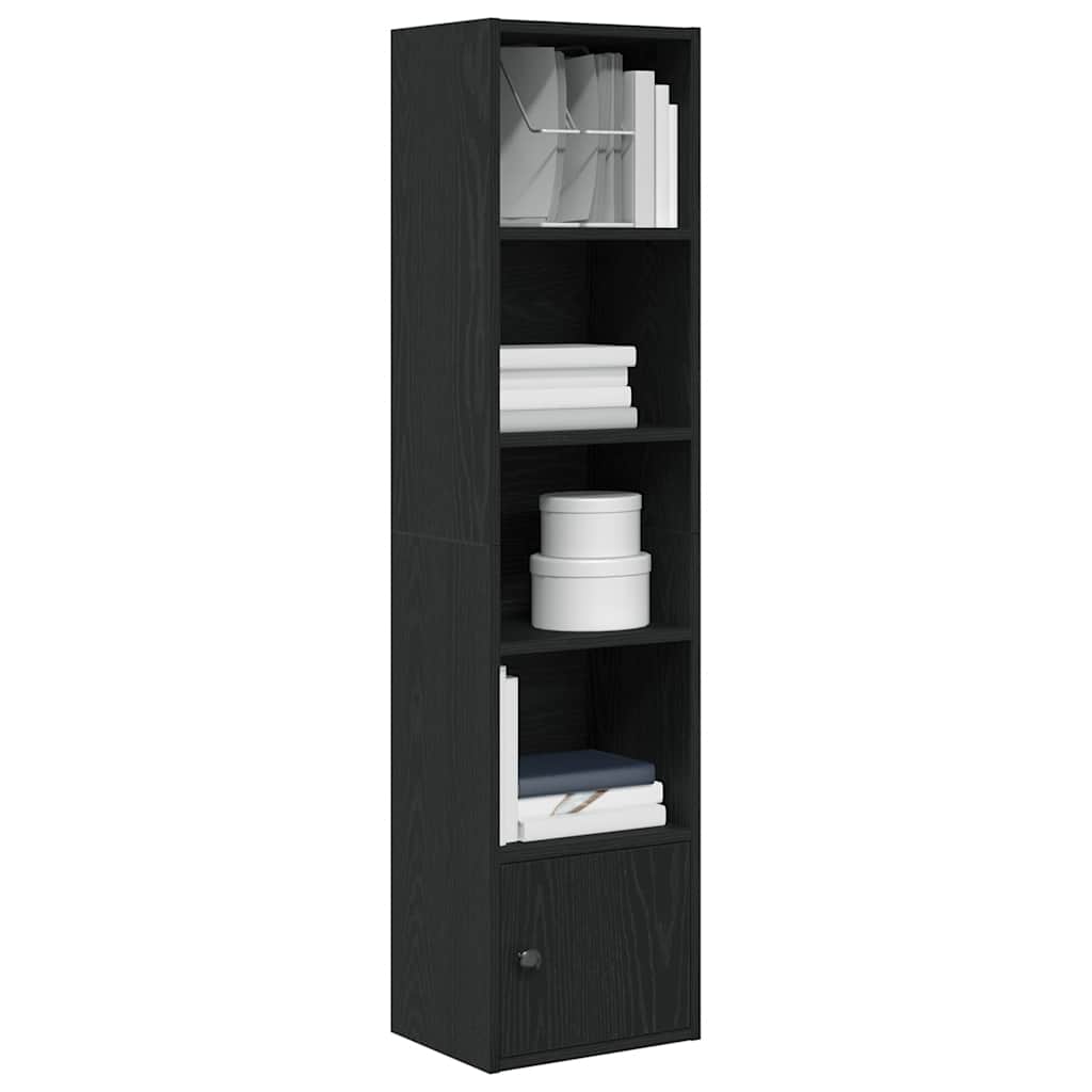 Regal za knjige crni hrasta 31x24x127 cm od konstruiranog drva