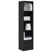 Regal za knjige crni hrasta 31x24x127 cm od konstruiranog drva