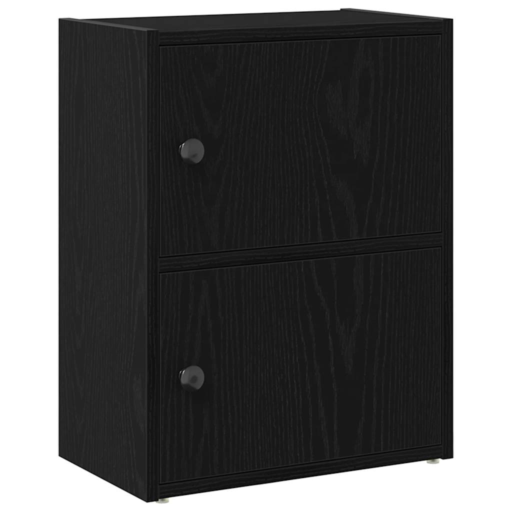 Regal za knjige crni hrasta 40x24x52 cm od konstruiranog drva