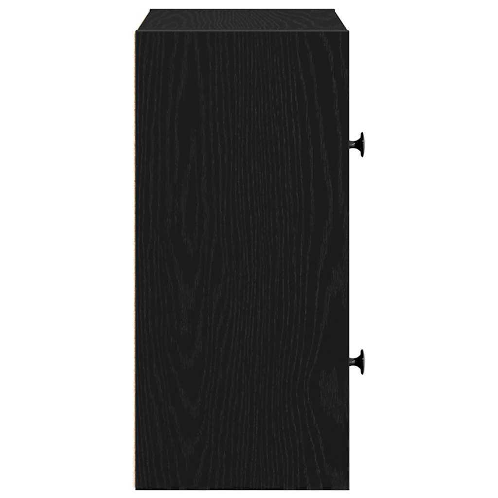 Regal za knjige crni hrasta 40x24x52 cm od konstruiranog drva