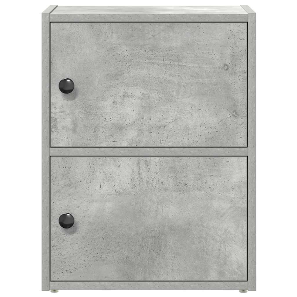 Regal za knjige boja betona 40x24x52 cm konstruirano drvo